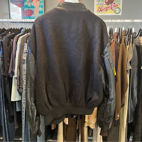 Wool and Leather Mazda Varsity Jacket - Picture 5 of 5